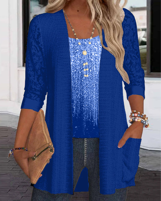 Haut De Mode Effet Deux Pièces