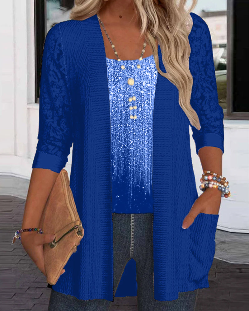 Haut De Mode Effet Deux Pièces