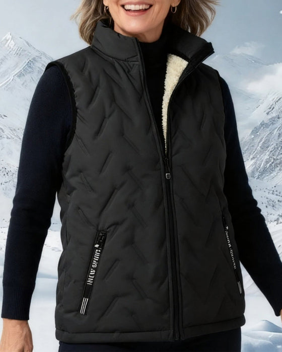 Gilet Unisex Hiver Chaud Décontracté Sans Manches Matelassé Doublure Polaire