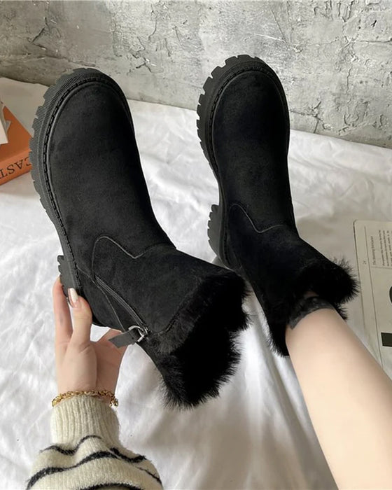 Bottes D’Hiver Pour Femme Avec Doublure En Polaire