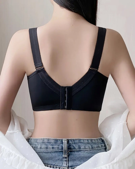 Soutien-Gorge Élégant Couverture Intégrale Nœud Dentelle Contrastée Push Up