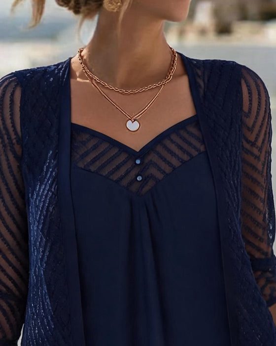 Robe Unie Creux Petit Col V