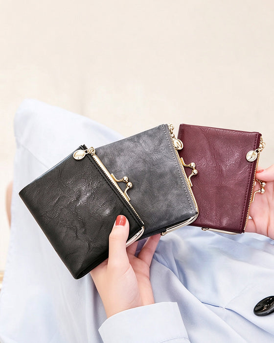 Mini Portefeuille Court Carré Mode Pour Femme