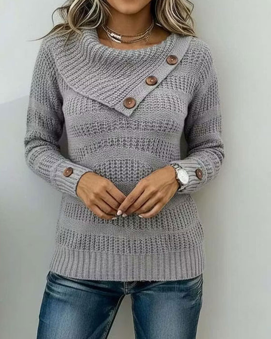 Pull Diagonal Revers Bouton