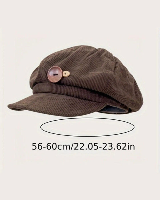 Unisexe Vintage Béret Octogonal