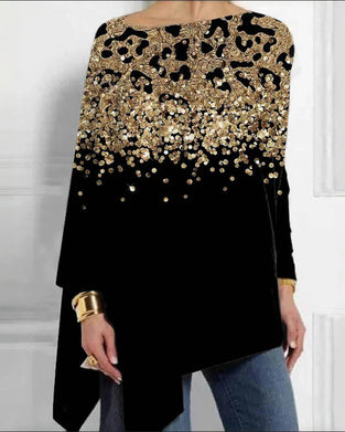 Haut Décontracté Et Stylé Avec Imprimé Léopard