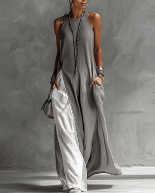 Robe Sans Manches Poche Maxi