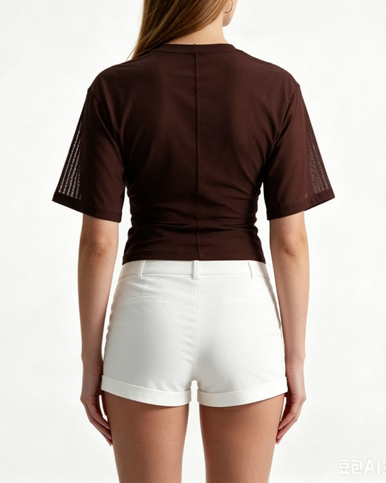 T-Shirts Maille Patchwork Court