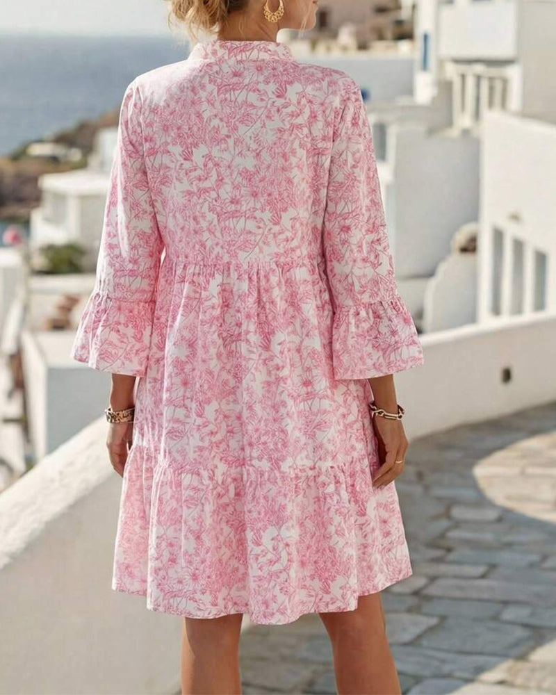 Robe Fleuri Col V Gâteau