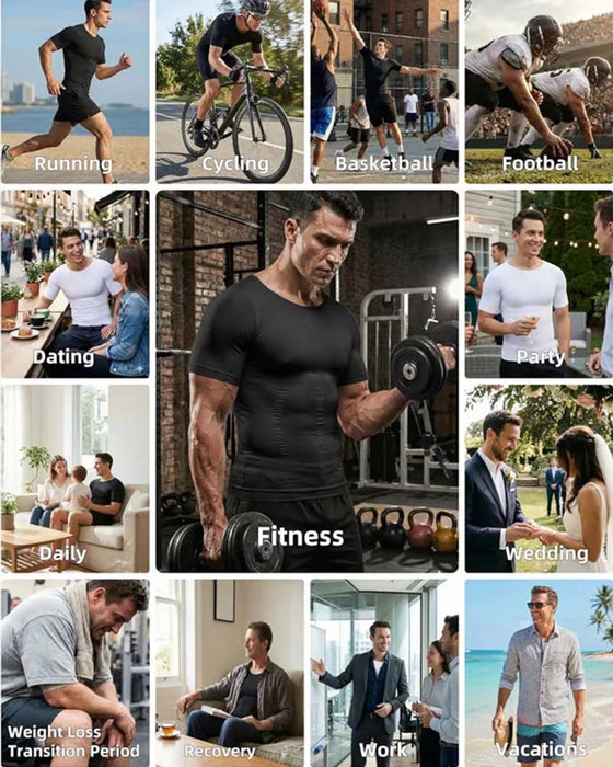 T-Shirt Homme Manches Courtes Affinant