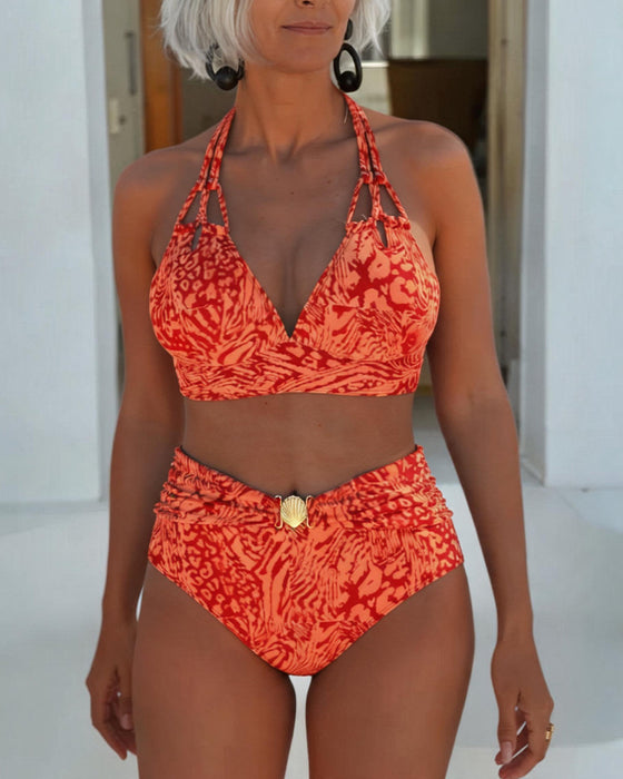 Bikini Col V Imprimé