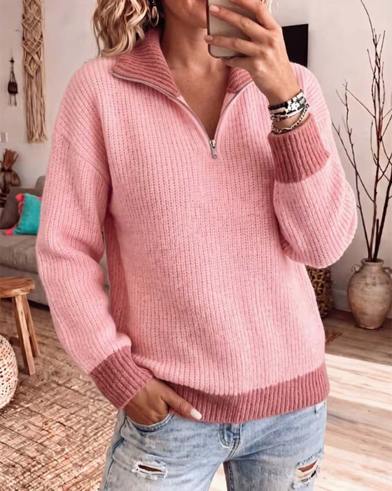 Pull Manches Longues Fermeture Éclair