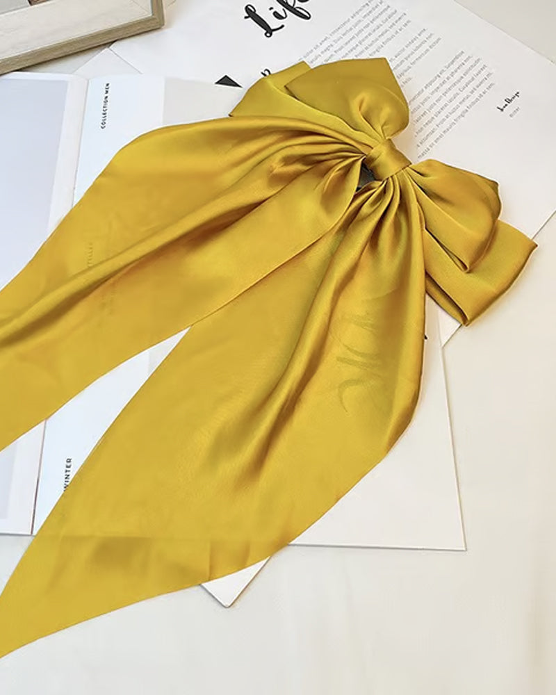 🔥 Grand Nœud Pince À Cheveux Pour Femme – Accessoire De Queue De Cheval Pour Mariage & Quotidien Avec Longue Queue