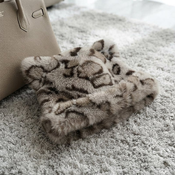 Chapeau Imprimé Léopard Peluche Oreille De Chat