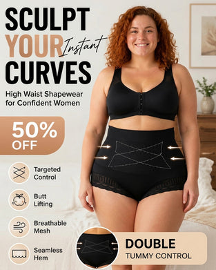 Culotte Gainante Femme Avec Contrôle Du Ventre Croisé