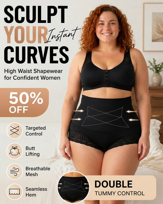 Culotte Gainante Femme Avec Contrôle Du Ventre Croisé