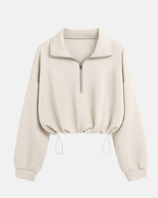Sweatshirts Fermeture Éclair Taille Manche Longue