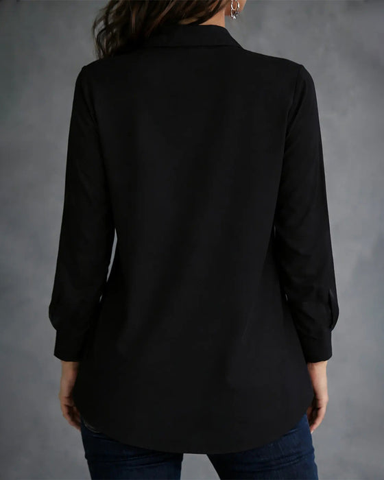 Chemise Uni Manches Longues