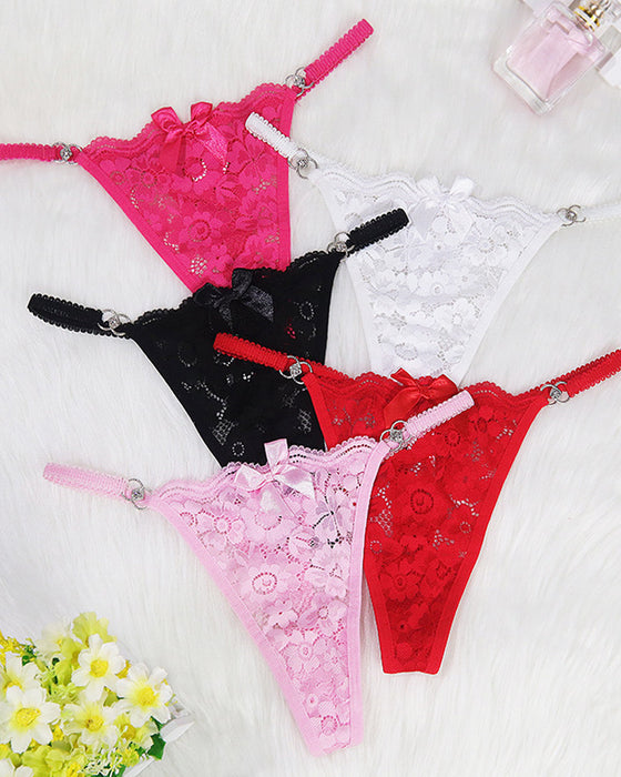 String Sexy Noeud Dentelle G-String