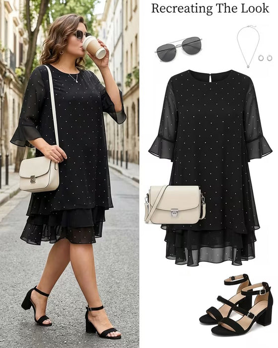Robe À Pois Superposée