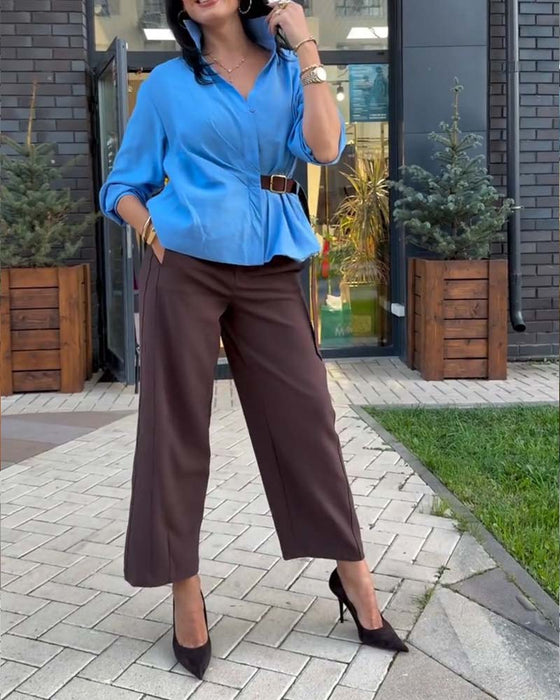 Chemise Revers Chic Élégante