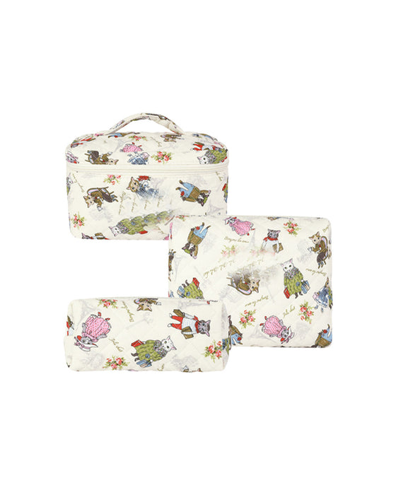 Ensemble de trousses de maquillage trois pièces