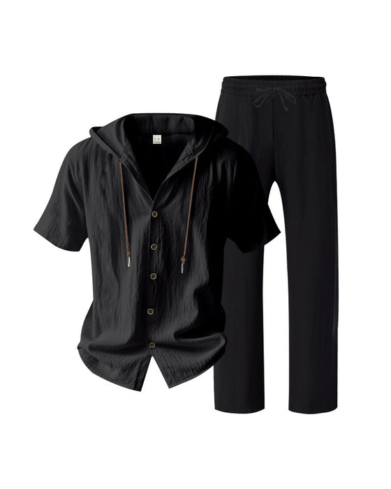 Ensemble Deux Pièces À Capuche Léger Pour Homme Pour Une Tenue Décontractée Estivale