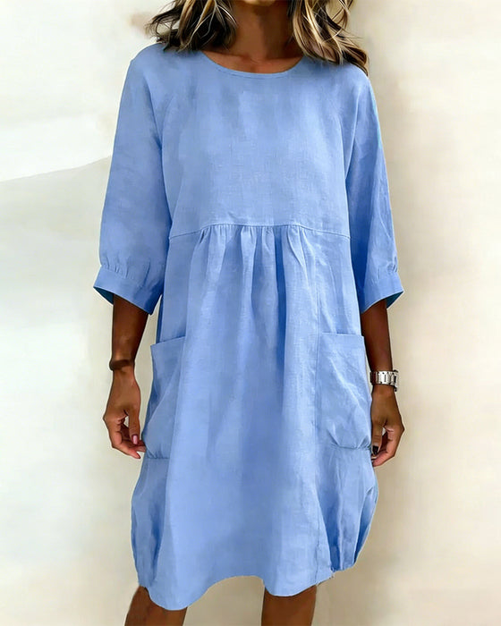 Robe Trois-Quarts Manche Large