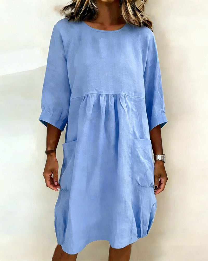 Robe Trois-Quarts Manche Large