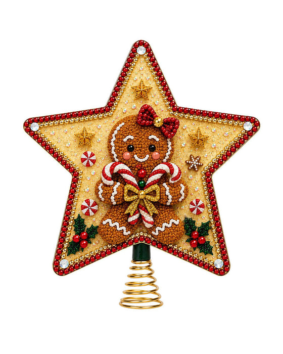 DIY Étoile À Cinq Branches Peinture Diamant Sommet De Sapin De Noël