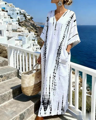 Robe Bohème Fluide À Col En V