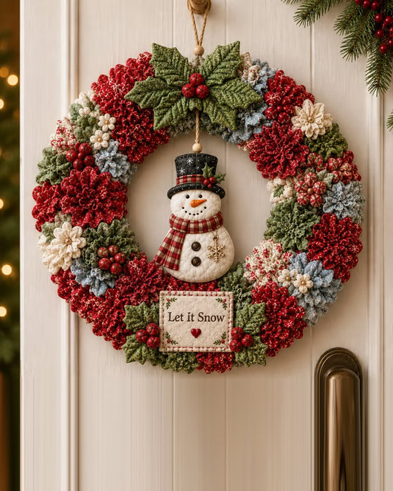 ❄️🎄 Kit De Création De Couronne 3D En Tissu À Piquets
