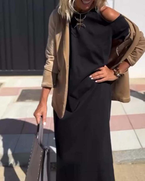 Robe Mode Décontractée Dénudée Slim