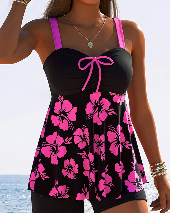 Tankini Vacances Imprimé À Nœud
