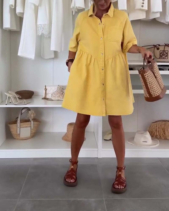 Robe Ample Style Poupée Chemise