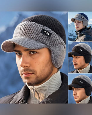 Bonnet Thermique Coupe-Vent D'hiver Avec Visière