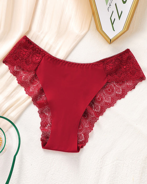 Ensemble De Culotte En Dentelle Pour Femme Avec Contraste En Dentelle