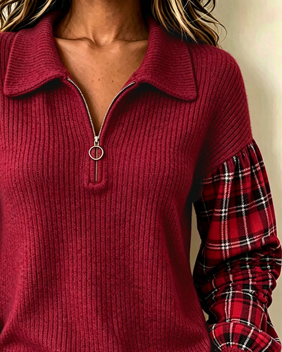 Pull Manches Longues Col Revers