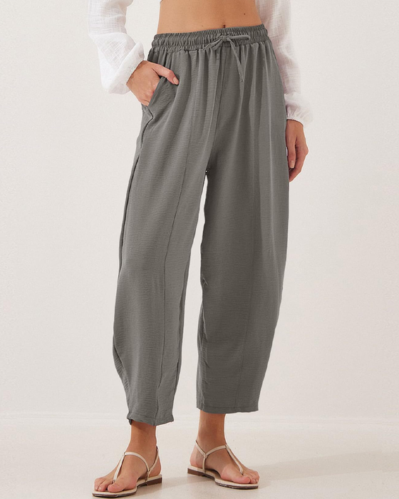 Pantalon Décontracté Cordon Poche