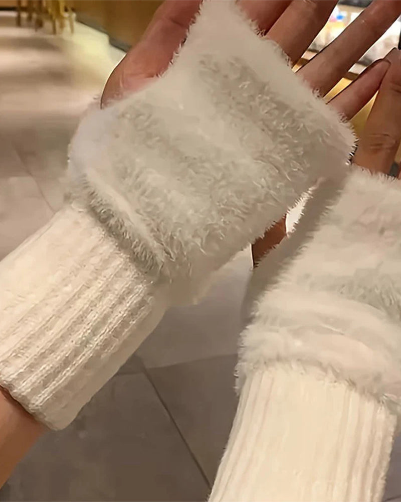 Gants Uni À La Mode Chaud