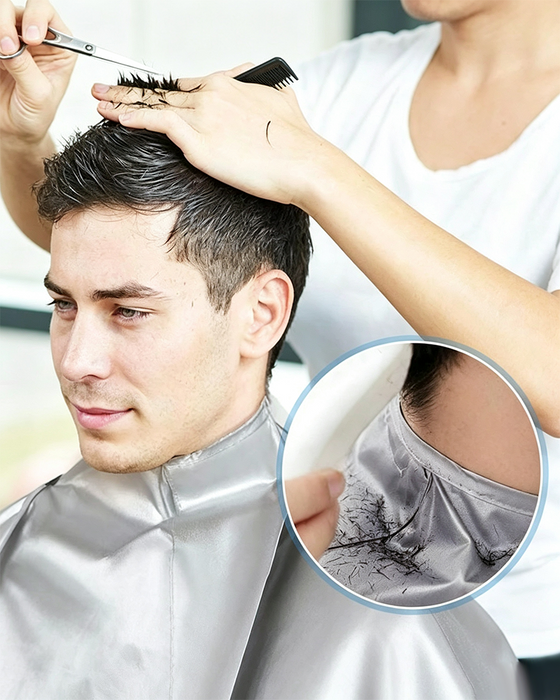 ✂🧹 Cape De Coupe De Cheveux Avec Récupérateur