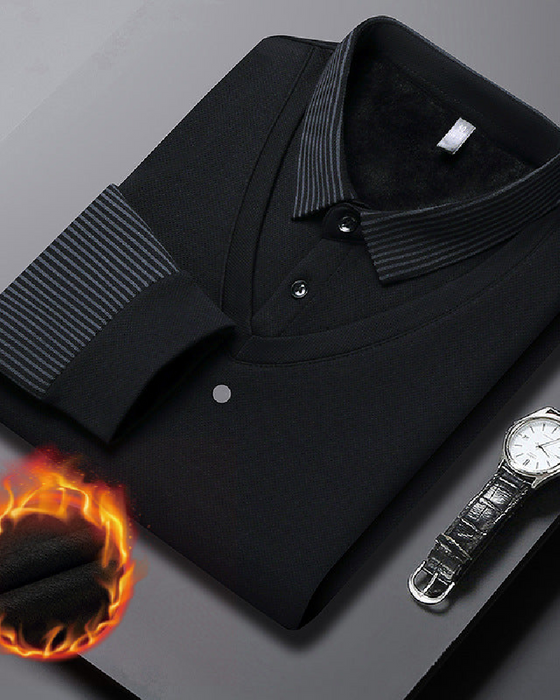 ⏳Offre Limitée 50% De Réduction💥Chemise À Rayures À Revers Effet Deux Pièces