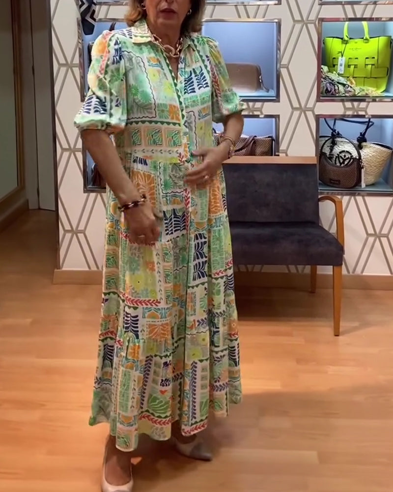 Robe Ourlet A Manches Courtes