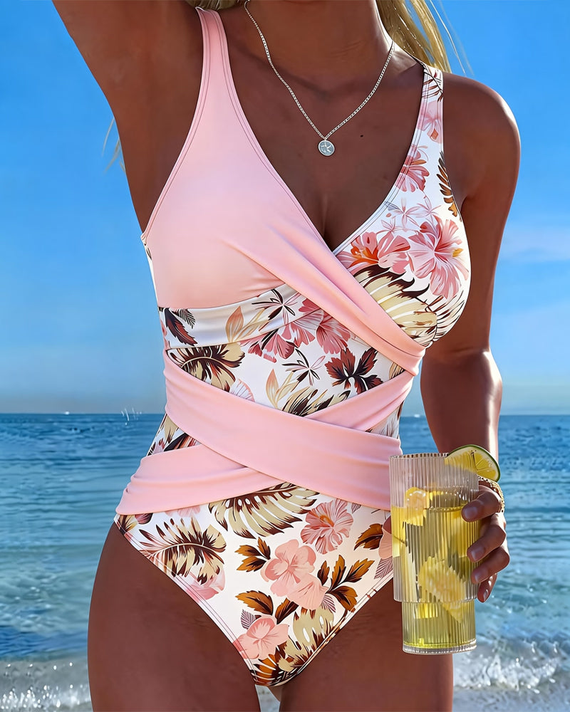 Une-Pièce Contraste Floral