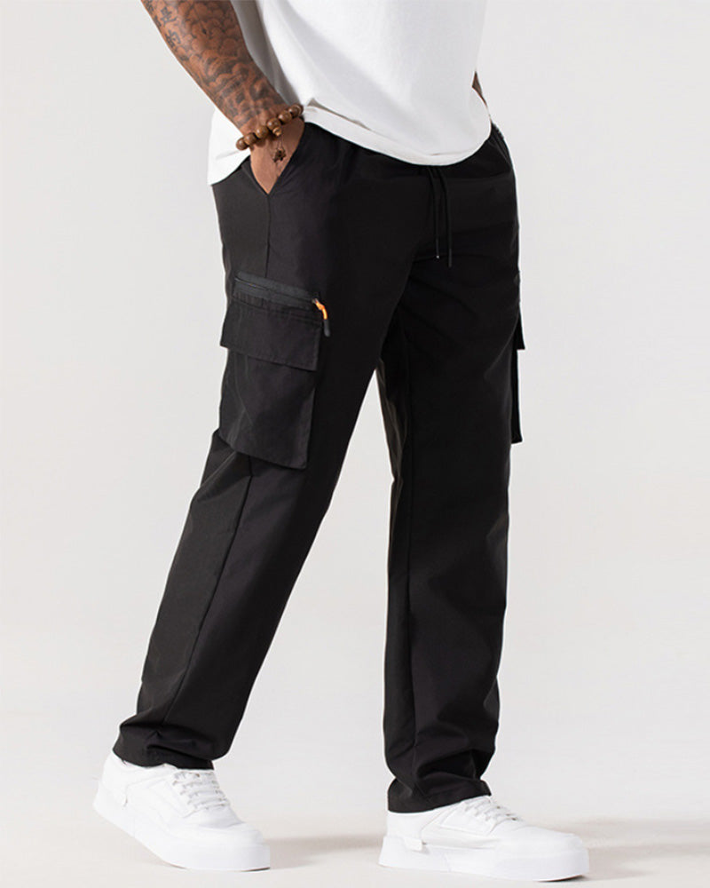 Pantalon Ample Décontracté Multi-Poches Cargo