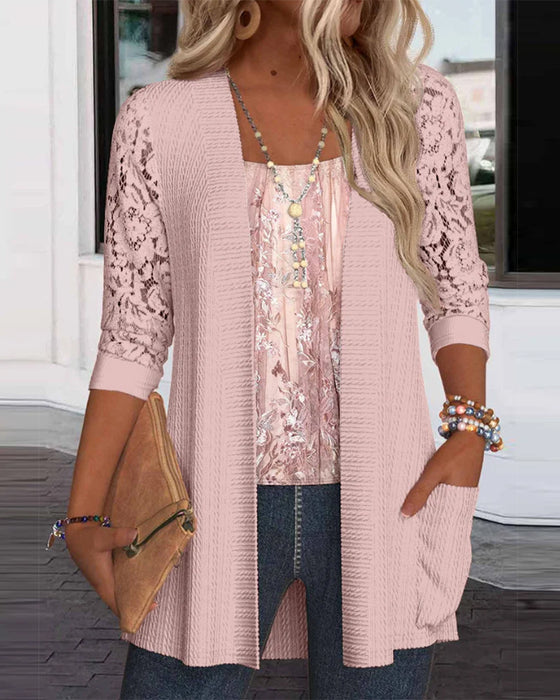 Haut À Fausse Deux-Pièces Et Patchwork