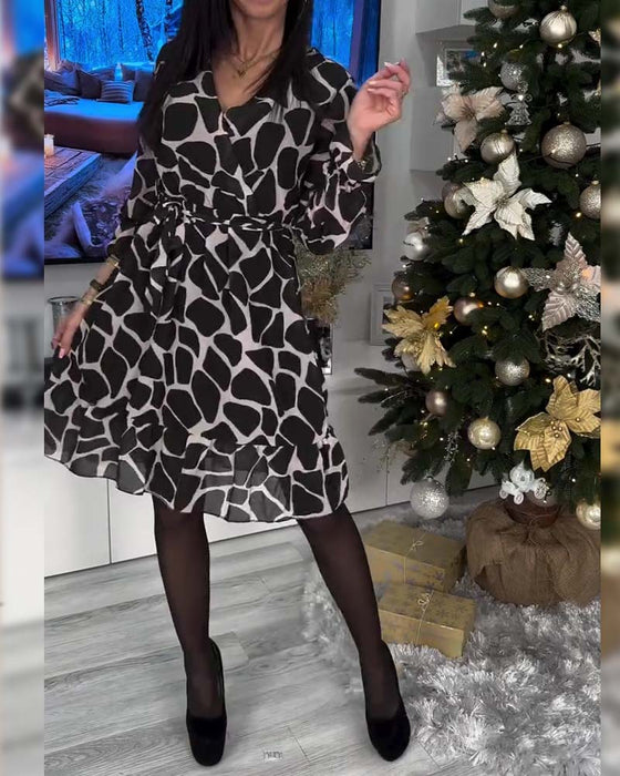 Robe Élégant Géométrique Ourlet En A