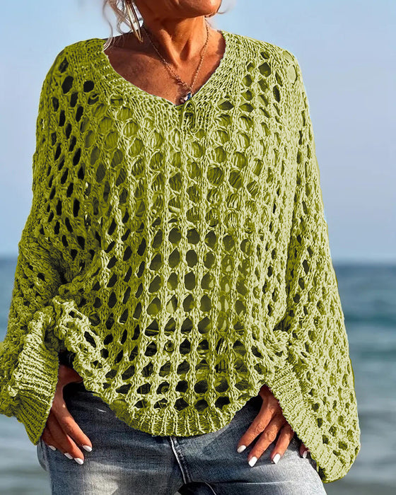 Pullover Manche Longue Évidé