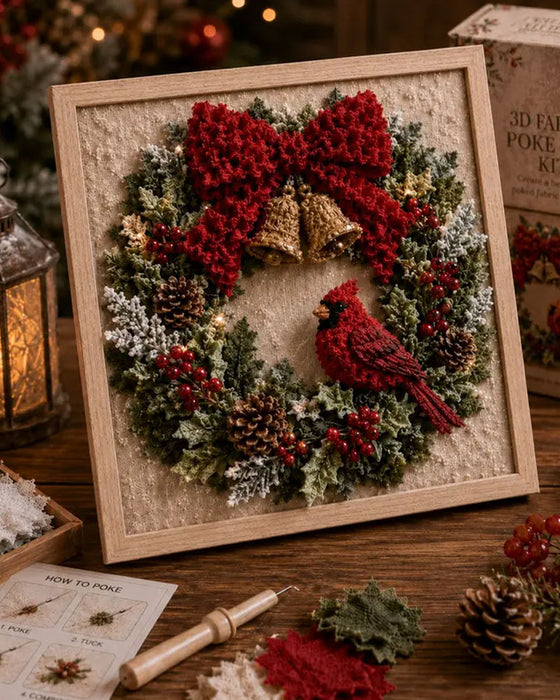 Kit DIY Tissu De Feutrage À L'aiguille De Noël