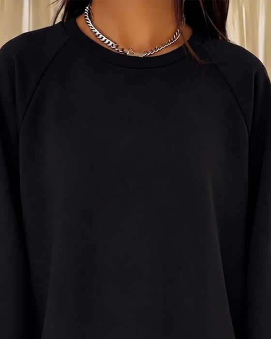 Blouse Patchwork Manche Longue Col Rond